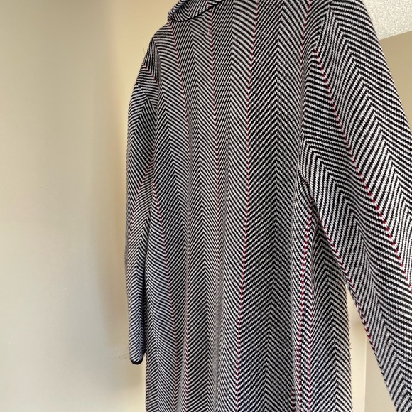 Anne Klein Black and White Herringbone Jacket with Red AccentsNWOT - Picture 6 of 6